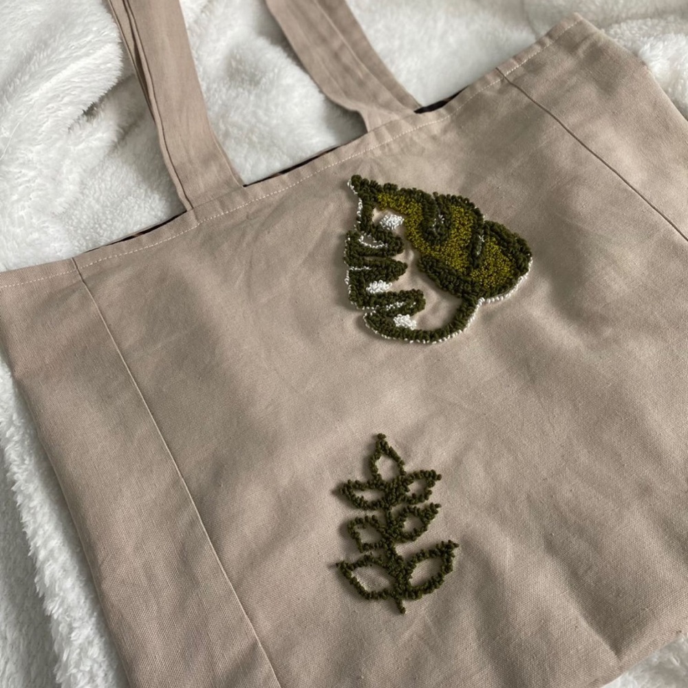 Handmade punch canvas bag